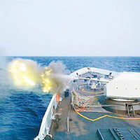 南海艦隊巡航的「重頭戲」為主炮對海射擊訓練。