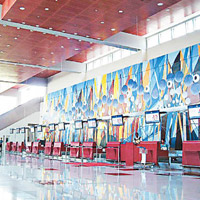 機場據報使用率低，圖為機場大廳內部。