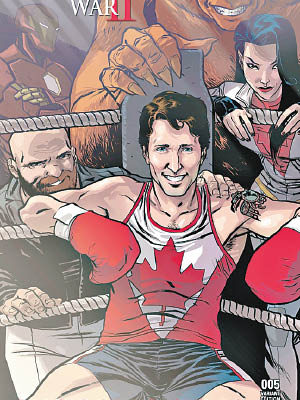 杜魯多在即將出版的漫威漫畫中，以帥氣拳擊手造型示人。（互聯網圖片）