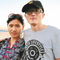 「非新聞」負責人盧昱宇（右）及女友李婷玉。