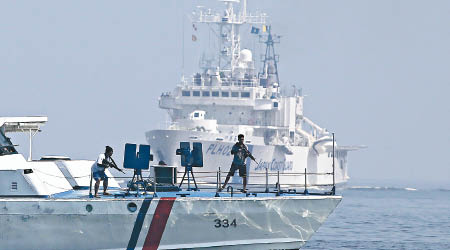 菲律賓和日本昨在馬尼拉附近海域聯合演習。（互聯網圖片）