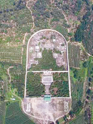 景陵妃園寢佔地逾一千四百平方米。（互聯網圖片）