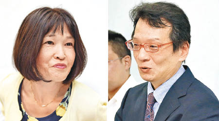 青木惠子（左圖）昨日和韓裔男友朴龍晧（右圖）獲判無罪。