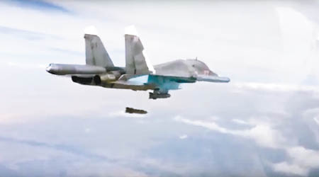 俄軍戰機空襲IS目標。（資料圖片）