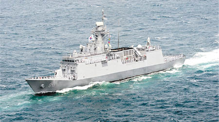 南韓軍艦安裝艦對地導彈反擊朝挑釁。