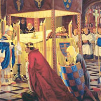 圖為記述亨利一世下葬的畫作。（互聯網圖片）