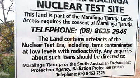 英國曾在澳洲境內多次核試。