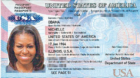 米歇爾的護照相片