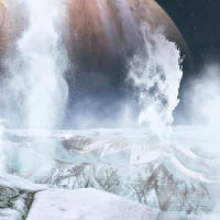 NASA發現木衞二疑噴出蒸氣。（模擬圖片）