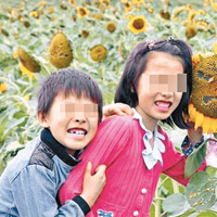 南京<br>向日葵花盆慘被遊客摳出各種表情。