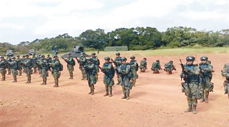 台陸軍第六軍團542旅在新竹湖口基地整裝待發。（中時電子報圖片）