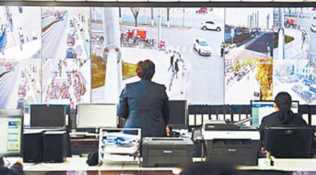北京通州區城管裝備的公共安全監控系統。（互聯網圖片）