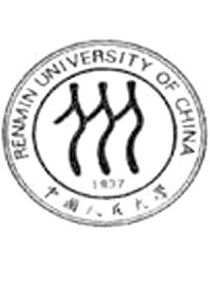 人民大學校徽為三個並列的篆書「人」字圖形。