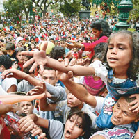 委內瑞拉小孩一樣期待聖誕禮物。（資料圖片）