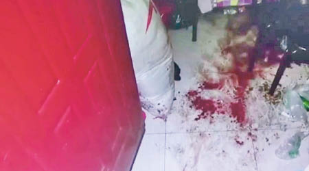北京發生的命案現場血漬斑斑。（互聯網圖片）
