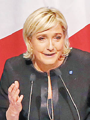 法國極右翼「國民陣線」領袖 瑪琳勒龐