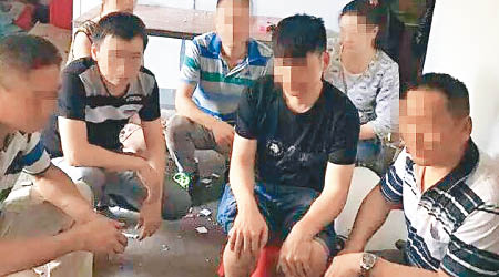 遭緬籍工人禁錮的七名中國籍員工。（互聯網圖片）