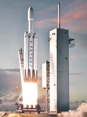 「獵鷹重型」火箭動力非常強。（SpaceX圖片）