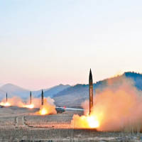 北韓早前連射導彈，令局勢升溫。（資料圖片）