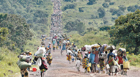 經濟欠佳的剛果國內難民問題嚴重。