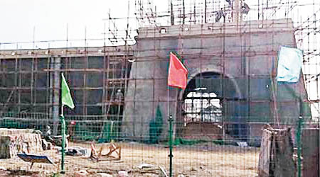 河北換馬店古鎮項目被揭發未批先建。（互聯網圖片）