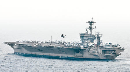 卡爾文森號現仍在朝鮮半島附近水域。（美國海軍圖片）