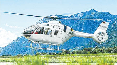 圖為空巴的H135型直升機。（互聯網圖片）