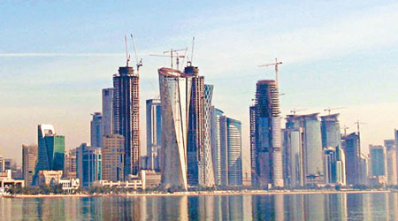 卡塔爾疑似遭多國聯合孤立，圖為卡塔爾首都多哈。（資料圖片）