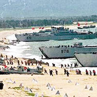 台海局勢緊張下，解放軍東部戰區早前曾進行攻台演習。（資料圖片）