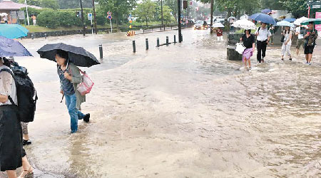 名古屋市內多處水浸。（互聯網圖片）