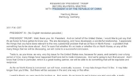 白宮誤將習近平稱呼為「中華民國的習總統」。（互聯網圖片）