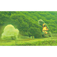 韓軍導彈成功擊中目標。