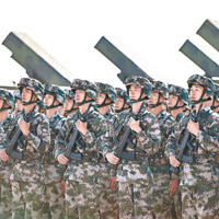 解放軍日前在閱兵式中展示實力。