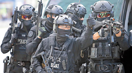 南韓特警亦有參與演習。