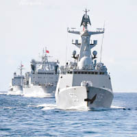 中俄<br>中國軍艦將在日本海舉行反潛演習。（互聯網圖片）