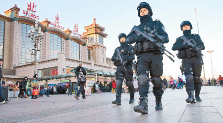 北京所有警察本月初起被取消休假。（資料圖片）