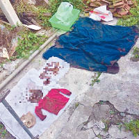 檢警在埋屍現場挖出遺骸、衣服及尿布等。（互聯網圖片）