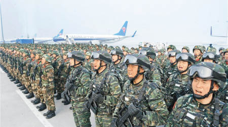 內地擬將武警部隊指揮權改為直屬中央軍委。（資料圖片）