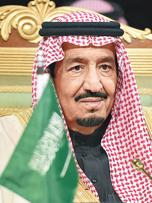 沙特國王薩勒曼<br>傳沙特皇室不滿薩德‧哈里里未盡力打擊真主黨。