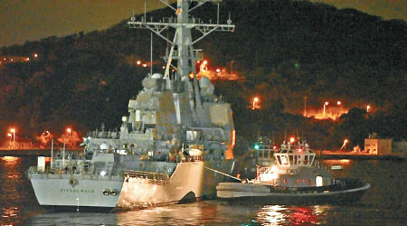 菲茨杰拉德號折返橫須賀基地。（美國海軍圖片）
