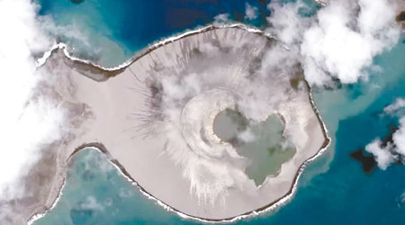NASA認為洪阿湯加島有助了解火星上的生命。（互聯網圖片）