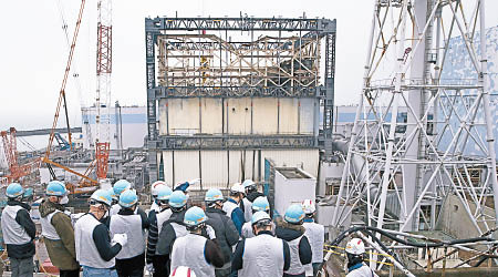 福島第一核電站在地震後洩出輻射。（資料圖片）
