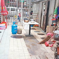 福田城中村的街巷隨處可見石油氣罐等消防隱患。