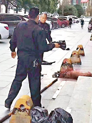 警員當街棍殺咬人金毛犬惹來爭議。