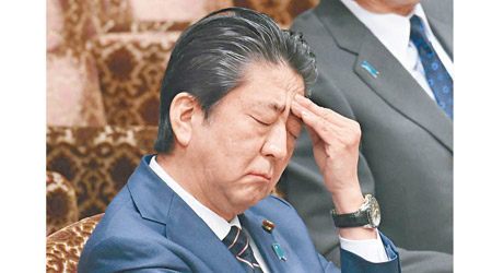 安倍民望急挫。（資料圖片）