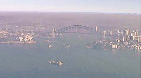 悉尼被霧霾覆蓋。（互聯網圖片）