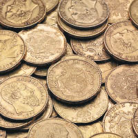 該批古董金幣屬利奧波德二世王朝年代。圖為同期金幣。