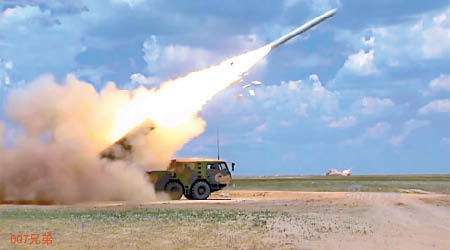 巡航導彈第一旅發射多枚東風10A陸基巡航導彈。（互聯網圖片）