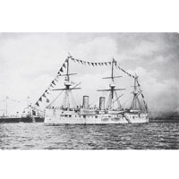 頓斯科伊號在日俄戰爭時被擊沉。（Getty Images黑白圖片）