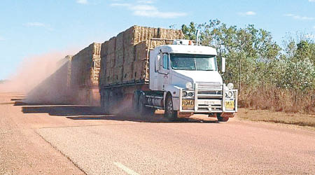 大批乾草運往新南威爾士省賑災。（互聯網圖片）